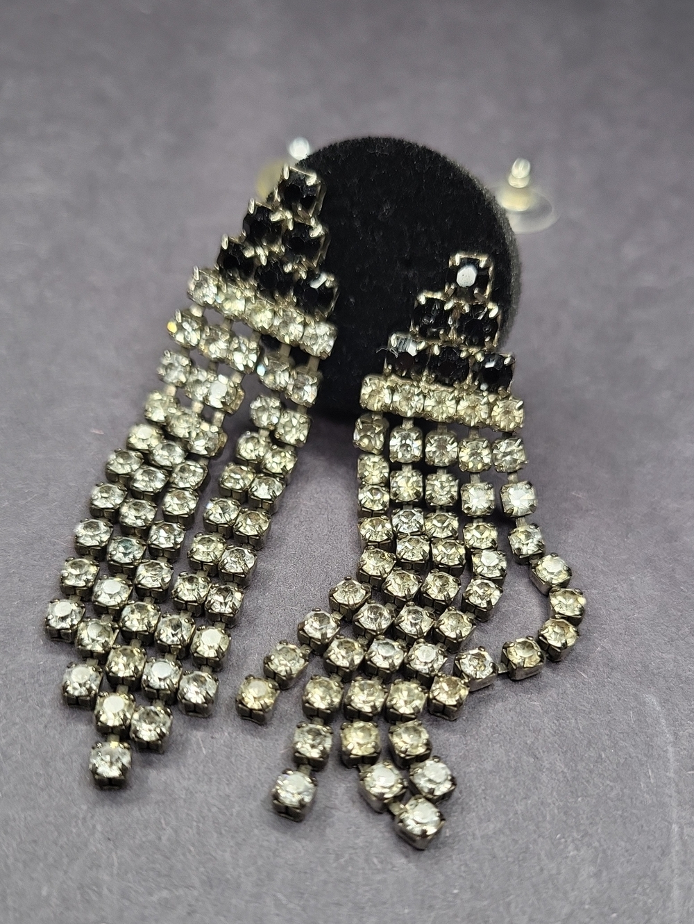 Rhinestone Cascade Fringe Drop Earrings